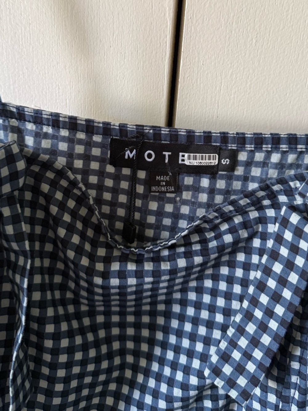 NWOT Urban Outfitters Motel Sloane Gingham Bow Detail Midi Dress CottageCore - Picture 9 of 10